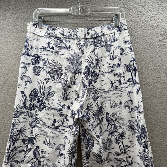 J. McLaughlin White Navy Floral Amal Print Long Bottoms Women's 8 NWT R $198 - Picture 14 of 16